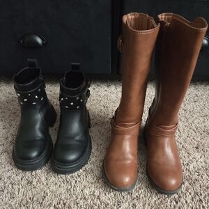 Sonoma Kids Black and Brown Boots